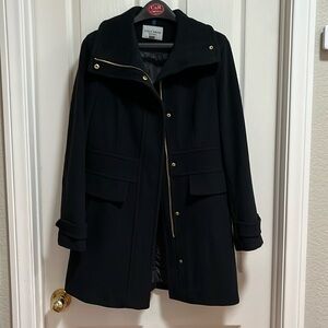 Cole Haan Black Wool Coat Women’s 6 Overcoat